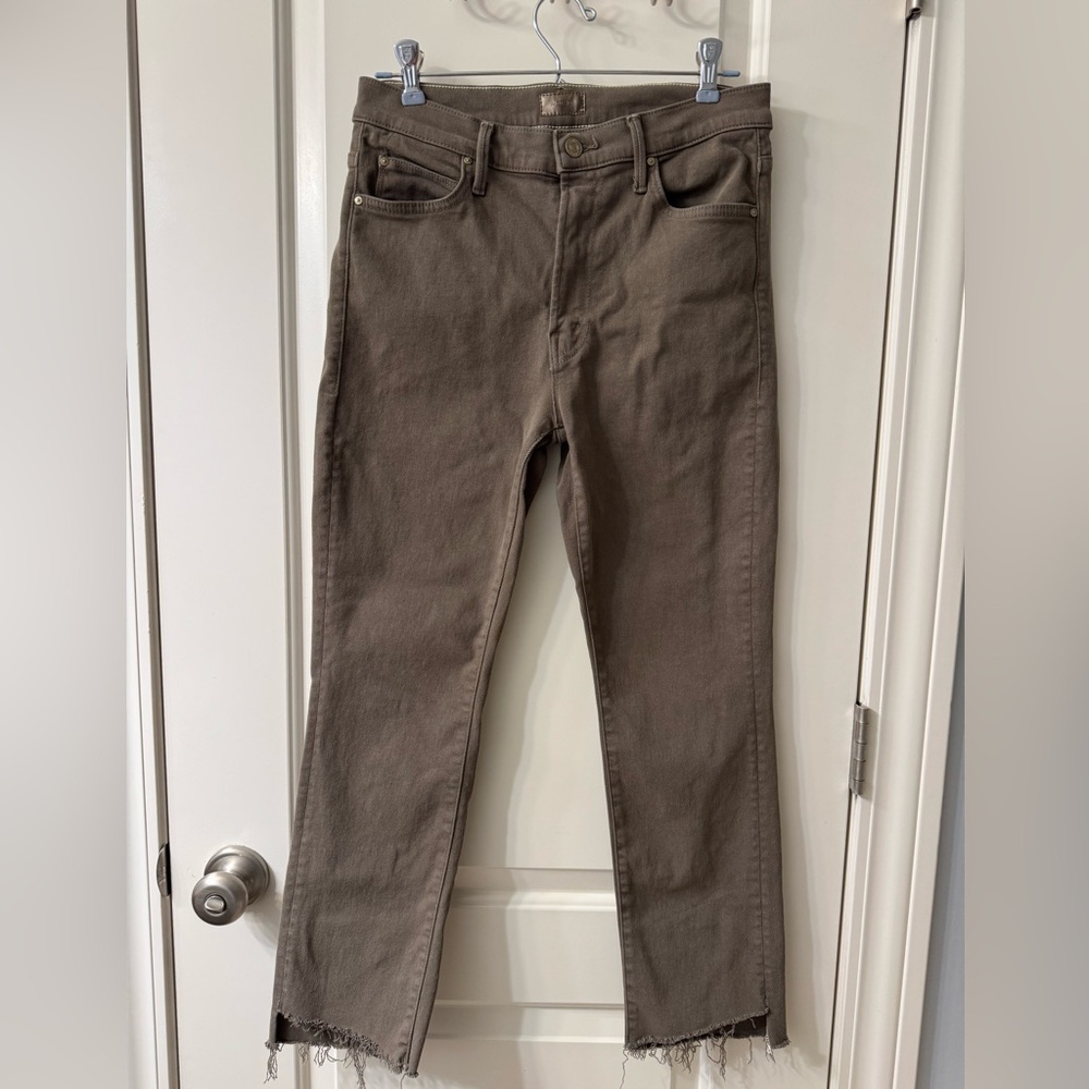 MOTHER High Waisted Rascal Ankle Step Fray Jeans Size 29